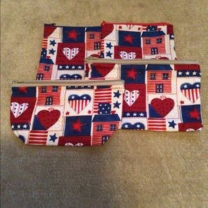 Handcrafted 4th of July pouch set